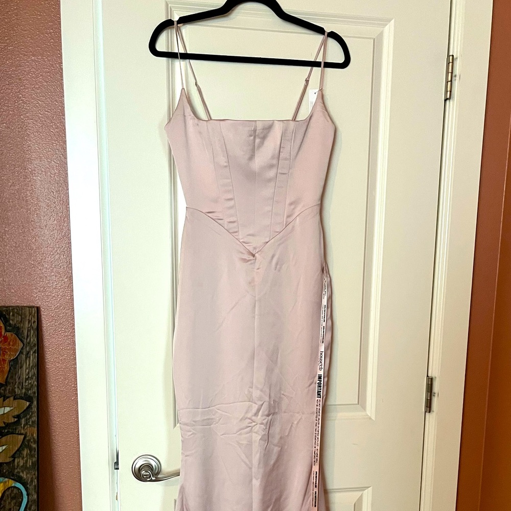 House of cb, blush, pink, size 2, corset dress